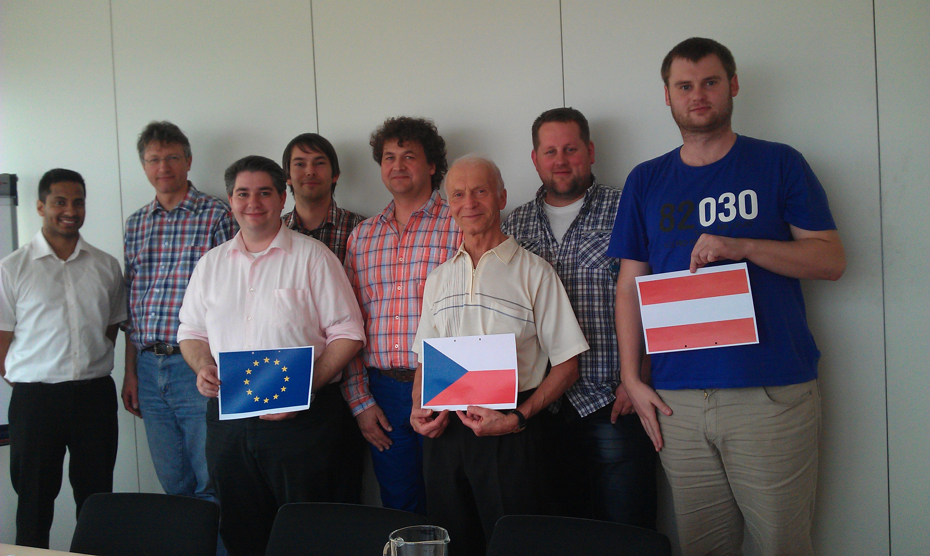 From left to right: <br>S. Babu, S. Sauermann, M. Forjan, M. Frohner, I. Provaznik, F. Zezulka, J. Sekora, M. Sir