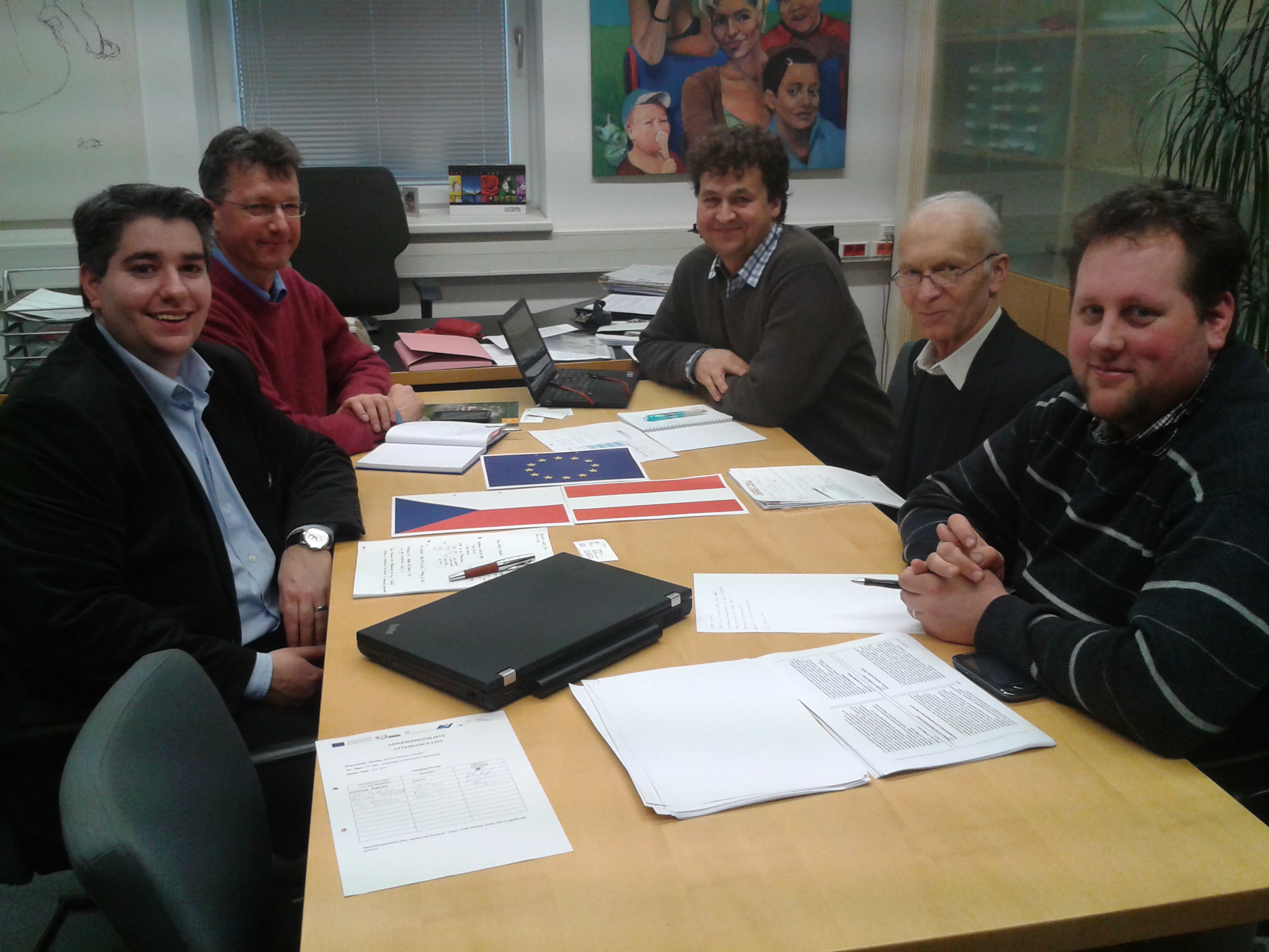 From left to right: <br>M. Forjan, <br>S. Sauermann,<br> I. Provaznik, <br>F. Zezulka,<br>J. Sekora