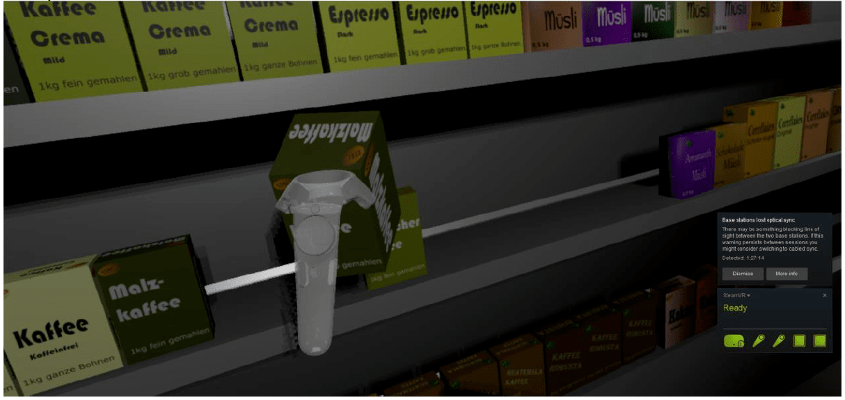 REHABitation - Virtual reality Spiel für das Trainieren der täglichen Aufgaben wie etwa das Einkaufen mit einem Rollator