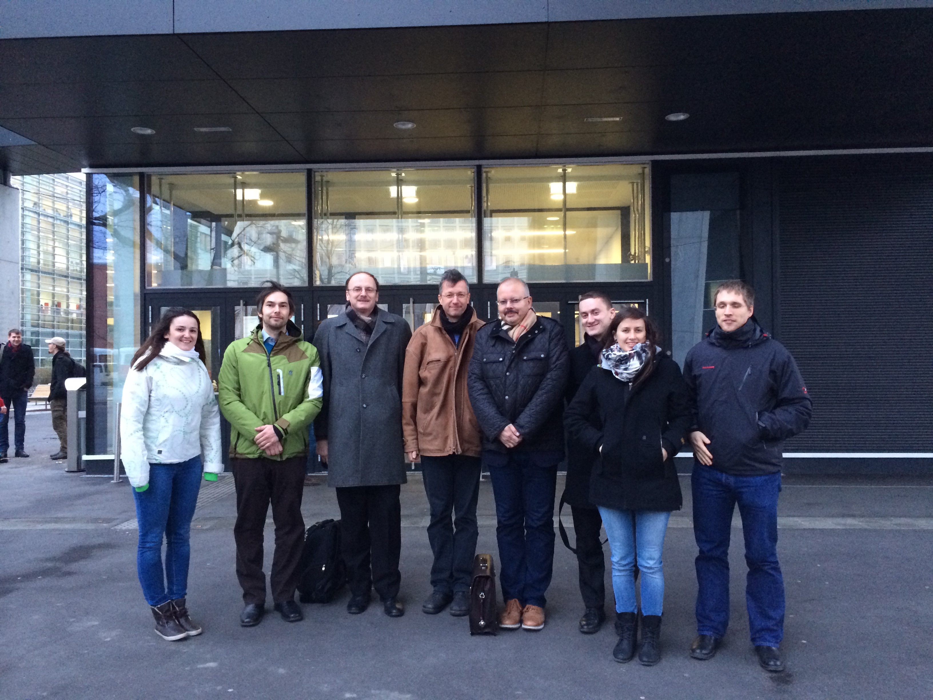 From left to right: J. Herzog, M. Frohner, Z. Gütter, S. Sauermann, M. Taborsky, L. Roubik, V. David, P. Urbauer Image