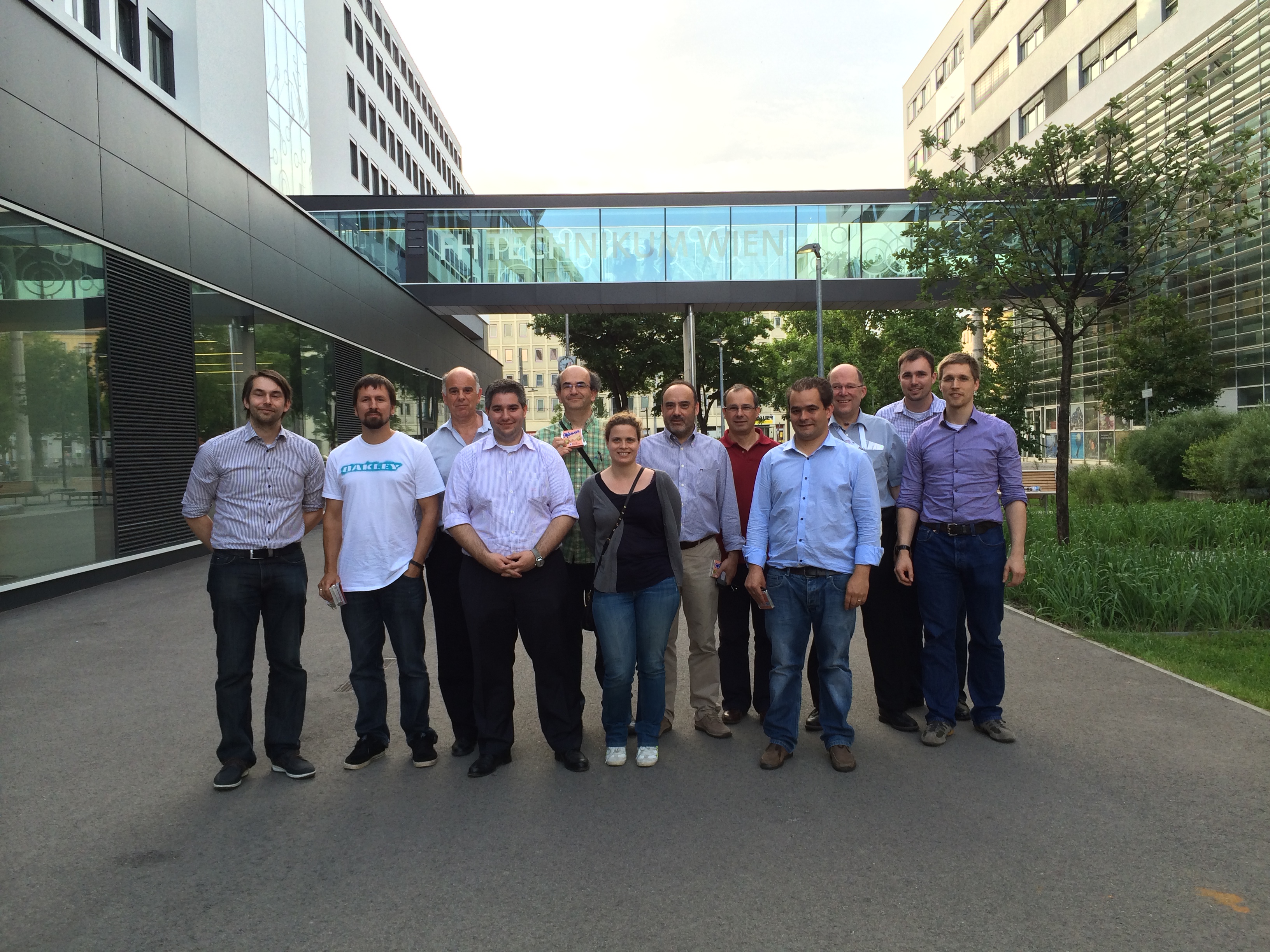 From left to right: M. Frohner, J. Muzik, N. P. Rocha, M. Forjan, L. Torres Pereira, R. Bastardo, J. Pavão, J. Lameirão, V. Costa, J. Bleuer, J. Fyfe, P. Urbauer Image